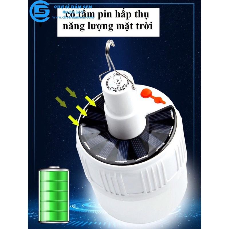 Đèn tích điện 100W 24 Led Sạc tích điện thông minh, Đèn sạc năng lượng mặt trời