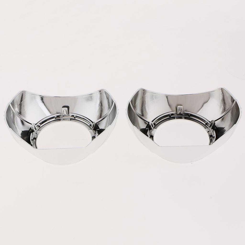 Pair 3.0 Inch Bi-xenon Projector Lens Shrouds Mask Cover for Ford