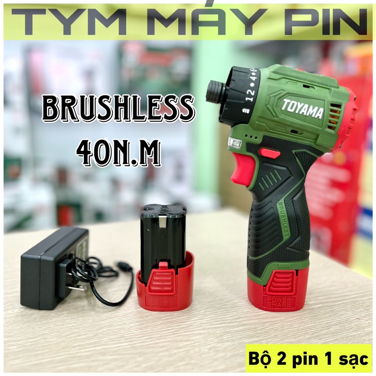 Bộ máy bắn vít cấp trượt dùng pin 16.8V Toyama CV-01