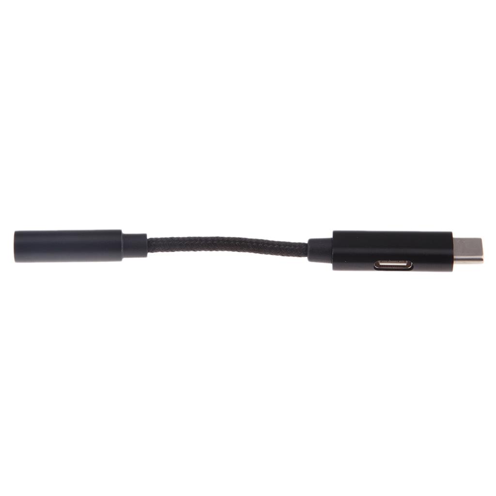 2 in 1 USB Type C Cable Fast Charge to 3.5mm Audio Headphone Adapter Converter Supports Audio and Charging for Motorola MotoZ, Letv