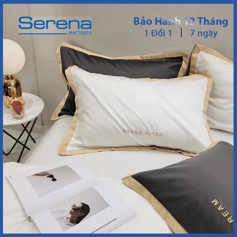 Set Chăn Ga Gối 5 Món Lụa Pháp SERENA Drap Giường Chăn Ga Gối Cao Cấp - Hệ Thống Nệm