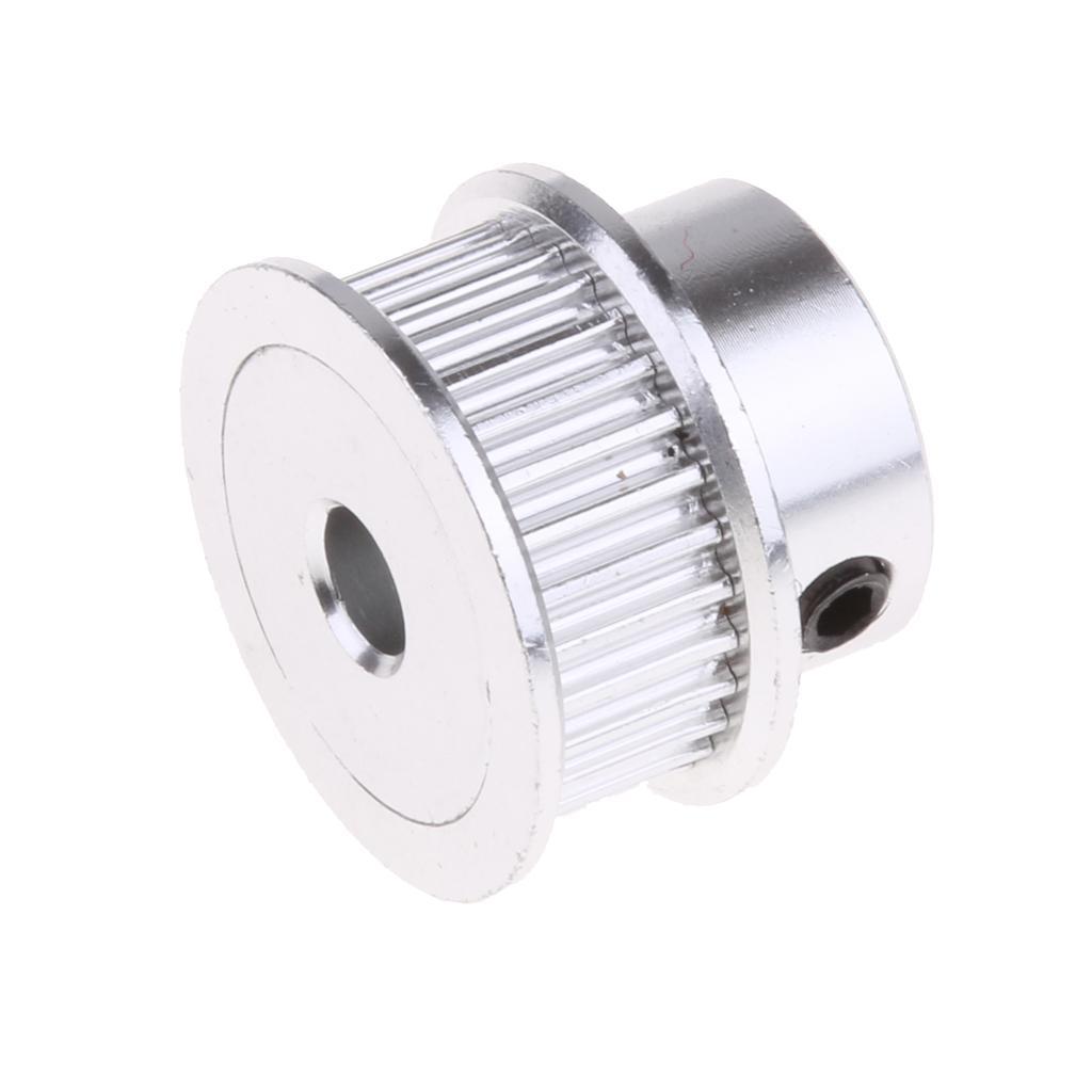 Aluminum Alloy 3D Printer GT2 30 Teeth Timing Belt Pulley 5mm Bore for X Axis & Y Axis Drive~ 2PCS