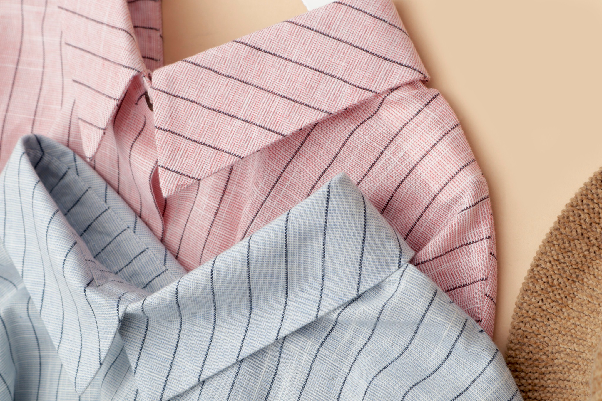 Áo Linen tưng KACHISA 2 kiểu dệt sọc