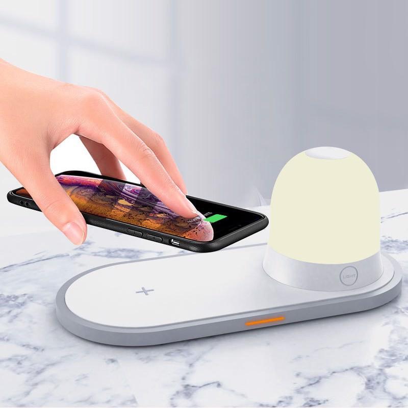 ĐÈN NGỦ TÍCH HỢP SẠC NHANH KHÔNG DÂY SMARTLIGHT - W34 SkyLife