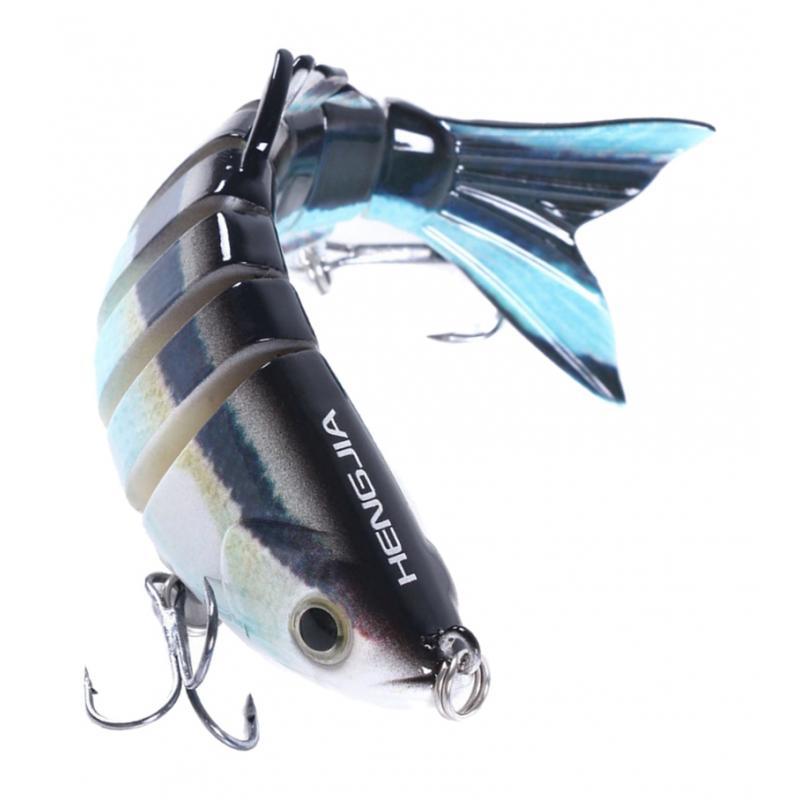 Multi Jointed Fishing Lure Bionic Bait Swimbait Lifelike Eel Tackle Blue