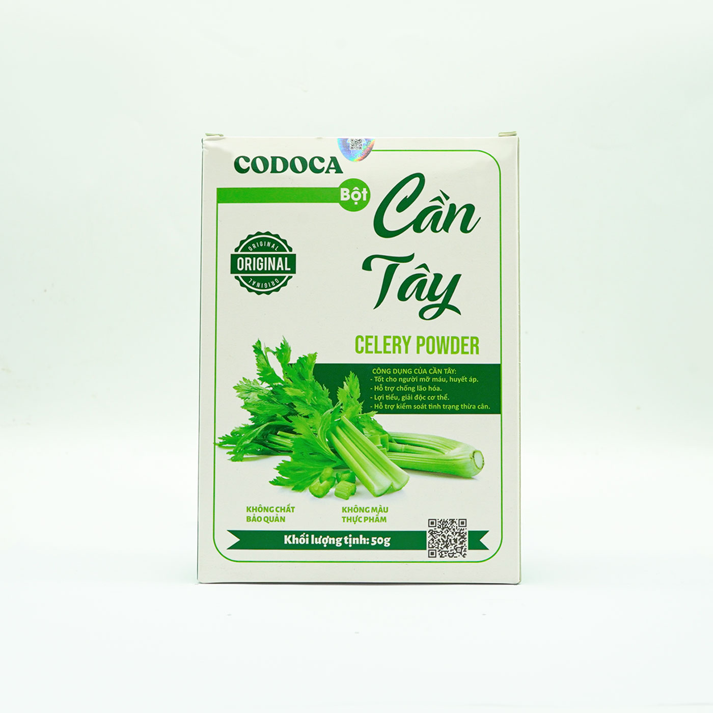 Bột Cần tây Nguyên Chất Sấy Lạnh Codoca (50g) Giảm cân, thải độc, chống lão hóa