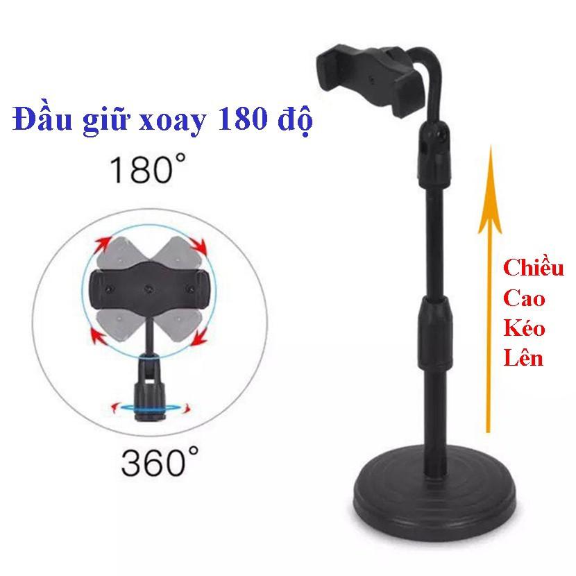 Giá Đỡ Điện Thoại livestream xem video Ổn Định Xoay 360 Độ dùng để Quay Phim Ghi Hình Đa Dụng