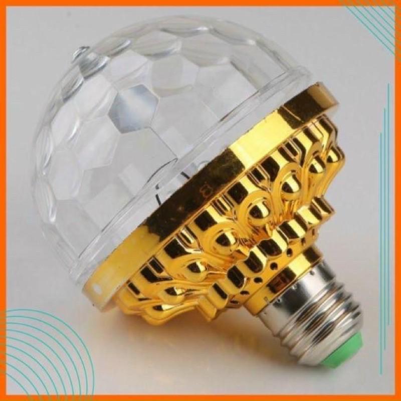 Đèn Led Nháy Chớp 7 Màu Tự Xoay Kèm Đui Tròn Cao Cấp, Đèn Led Trang Trí Bar, Nhà Cửa