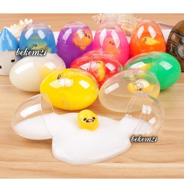 Gudetama Slime Trứng Ốp La Vỏ Cứng (bên trong trứng là slime slam và gudetama