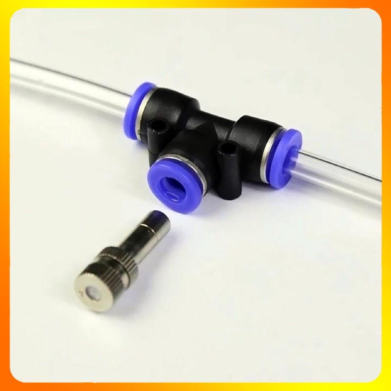 Béc phun sương làm mát inox thân nối nhanh 8mm