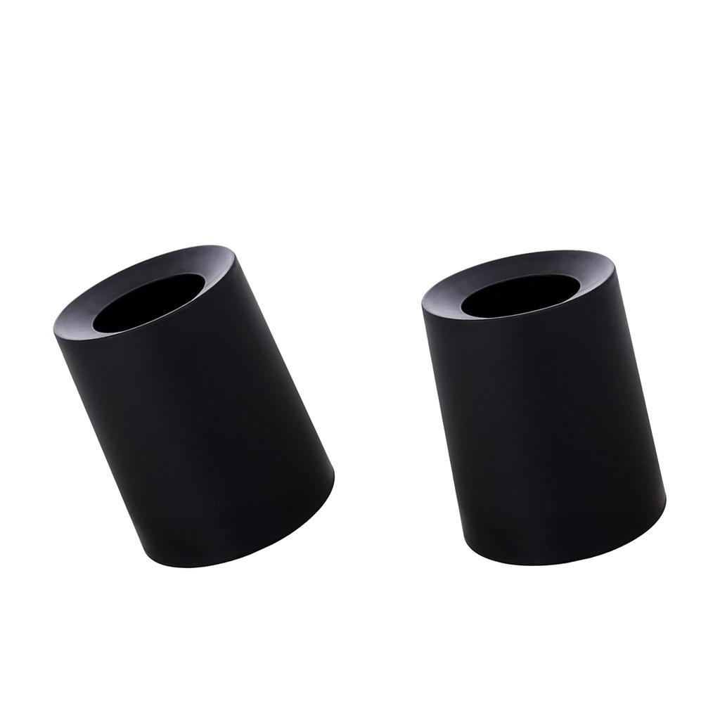 2Pcs 8L black Designer Round Trash Can Conceals Any Plastic Bag Home
