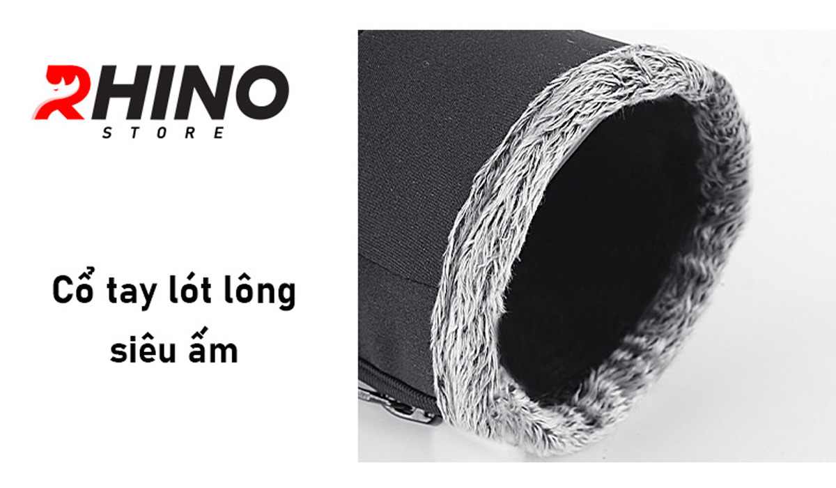 Găng tay giữ ấm mùa đông chống gió, kháng nước mưa Rhino G9012 Bao tay chống trượt đi xe máy, xe đạp lót nỉ cho nam nữ, bảo hộ đi phượt - Hàng chính hãng
