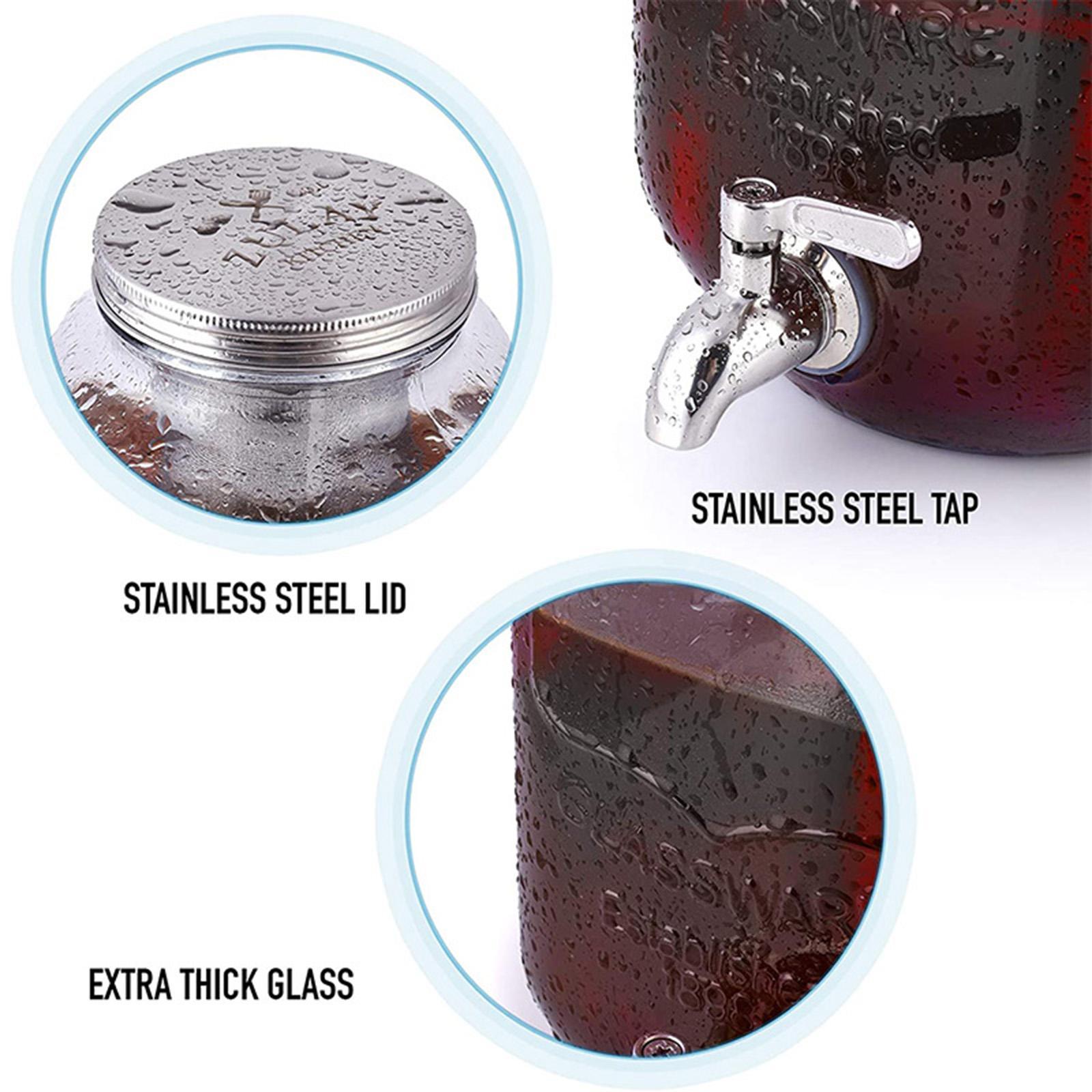 Drinks Dispenser Clear with Lid Juice Dispenser for Kitchen Accessories