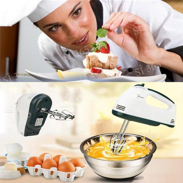 Máy Đánh Trứng 7 Cấp Độ Tặng Kèm 4 Đầu Khuấy innox Máy Tạo Bọt Máy Đánh Bọt Inox