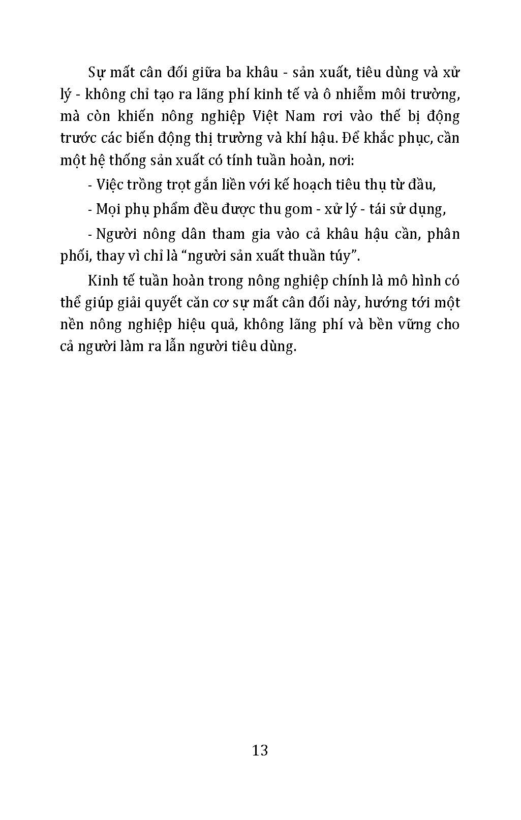 Nông Nghiệp Hữu Cơ - Nông Dân Xanh Trong Xã Hội Mới, Kinh Tế Tuần Hoàn