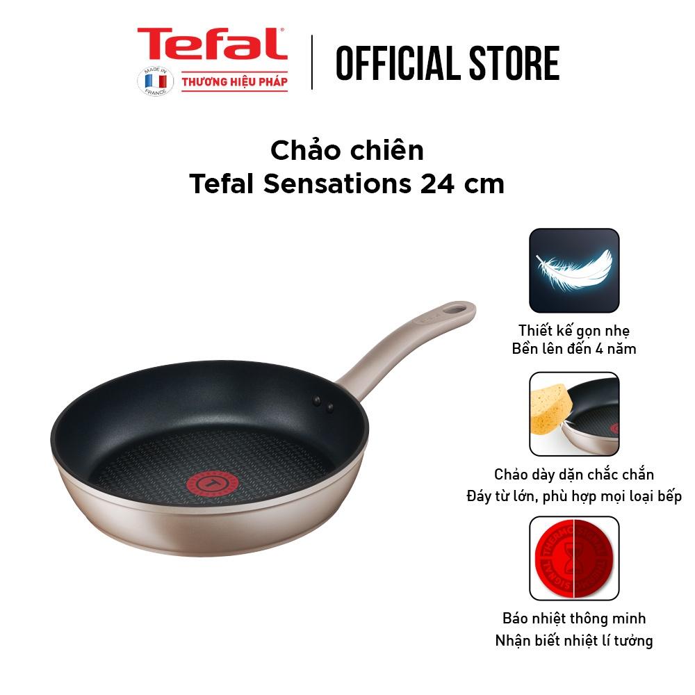 Chảo chiên Tefal Sensations 24cm, 26cm, 28cm - Hàng Chính Hãng