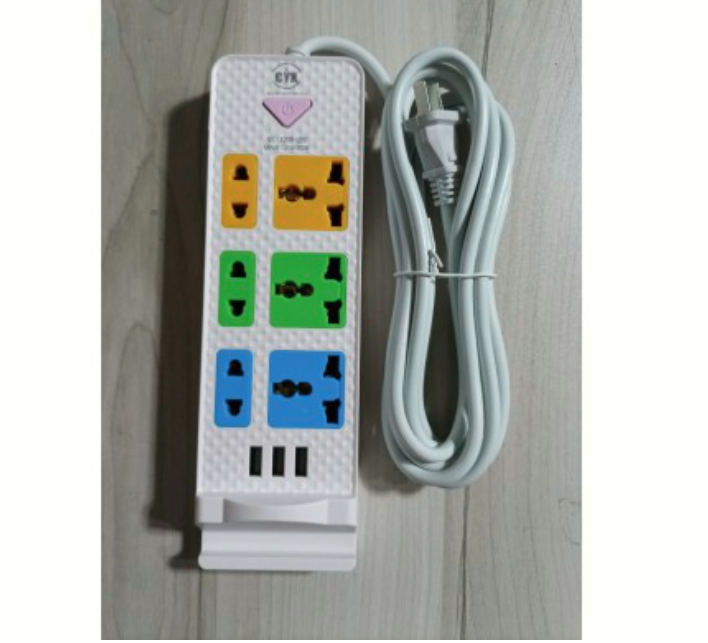 Ổ CẮM ĐIỆN CYX K208 DÂY ĐỒNG NGUYÊN CHẤT 3M VỚI 4 CỔNG USB