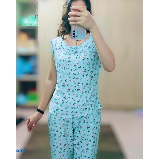 -Bộ lanh nữ áo tay hến cổ sen quần lửng vải lanh Việt Thắng( ảnh tự chụp