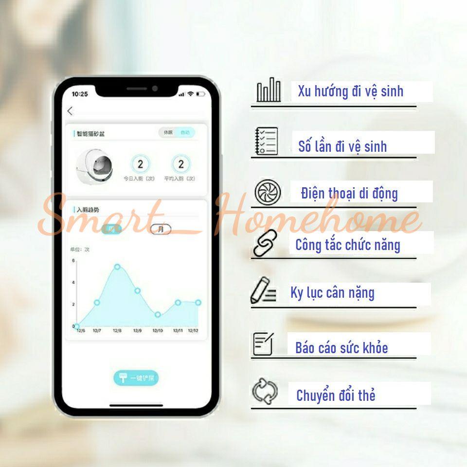 Nhà vệ sinh cho mèo hoàn toàn tự động, thông minh - khử mùi sạch sẽ