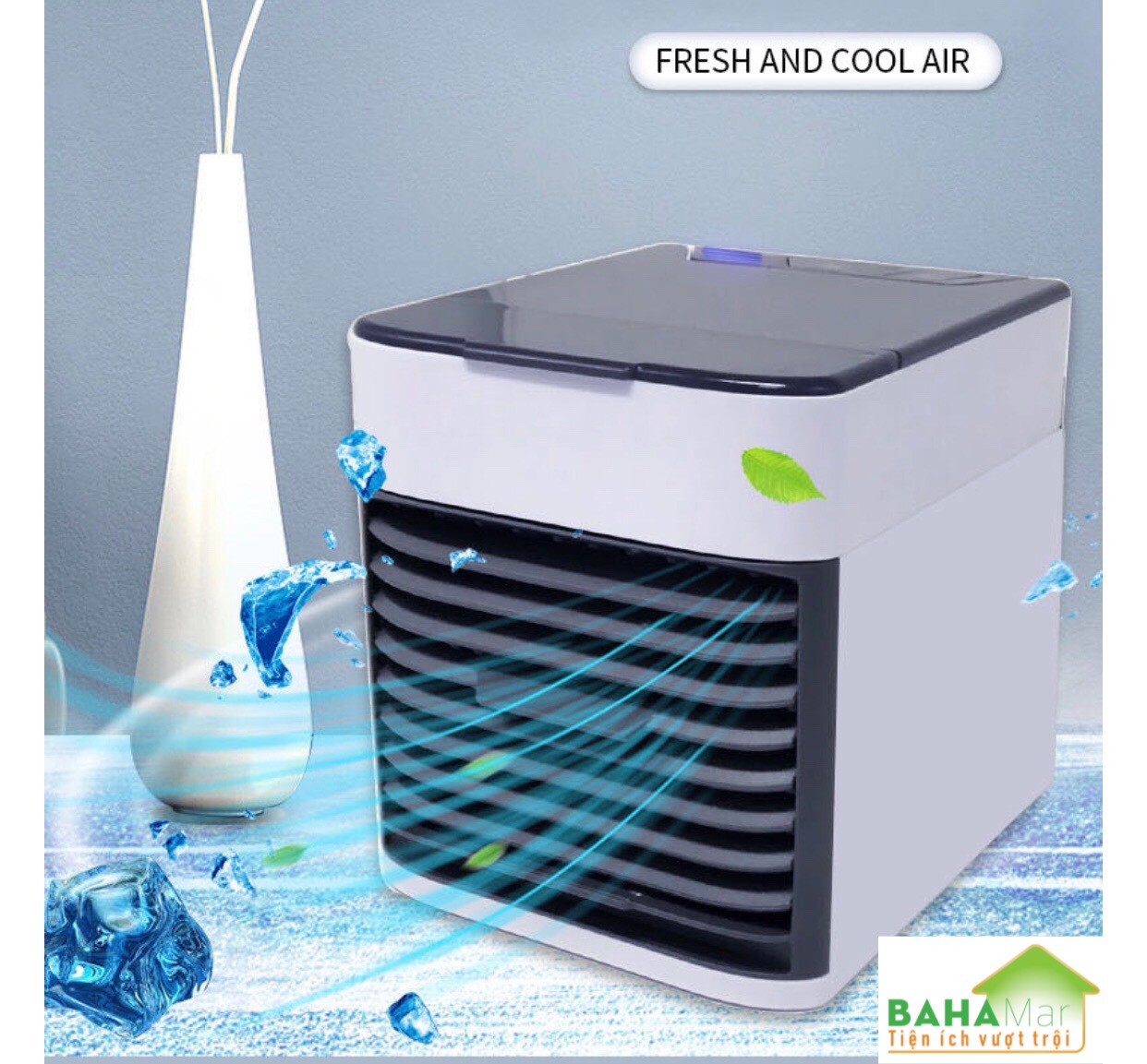 MÁY ĐIỀU HÒA KHÔNG KHÍ MINI - LÀM MÁT KHÔNG GIAN CÁ NHÂN "BAHAMAR" có thể cho nước hoặc nước đá tạo không khi mát lành