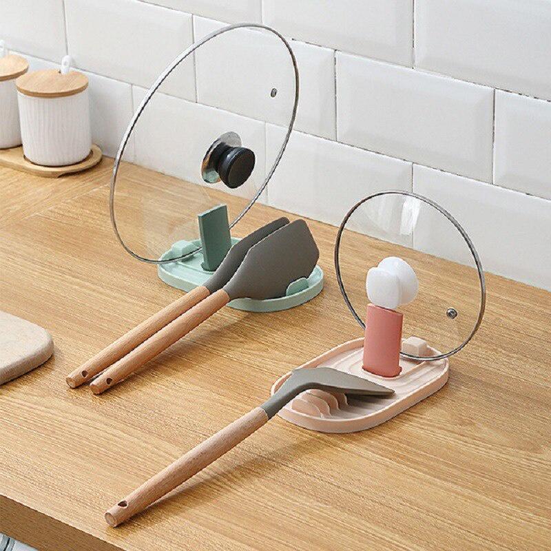 Kitchen Organizer Spoon Holders Fork Spatula Rack Shelf Plastic Spoon Rest Chopsticks Holder Non-slip Kitchen Accessories