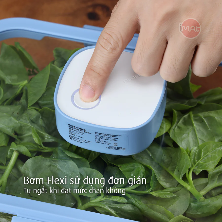 Bộ hộp thủy tinh chân không Neoflam VACU 6 món có bơm hút chân không kèm theo, dùng trong nhà bếp, lò nướng, lò vi sóng, tủ lạnh, máy rửa chén