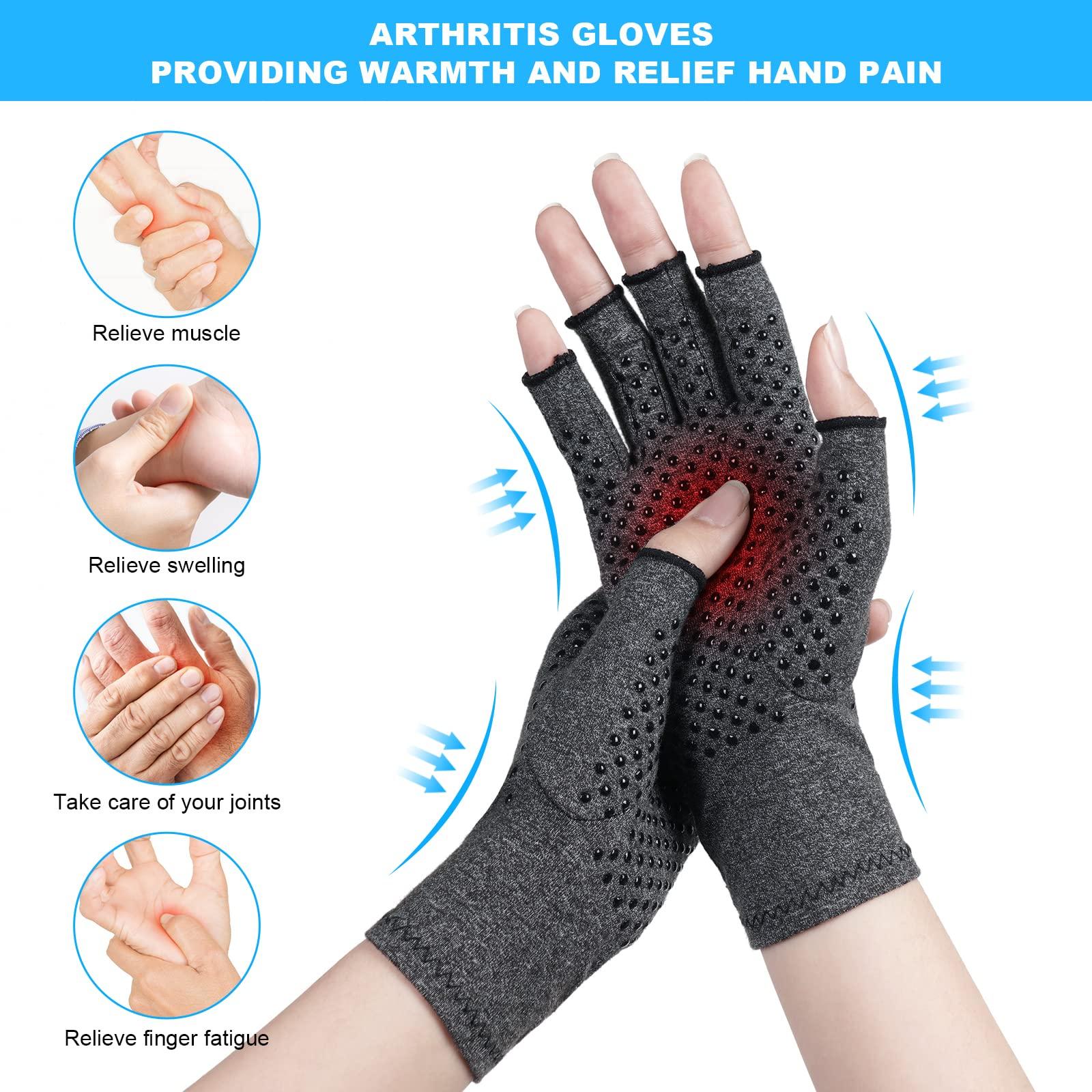 Găng tay viêm khớp, găng tay nén nam giới, viêm xương khớp găng tay không ngón tay để giảm đau