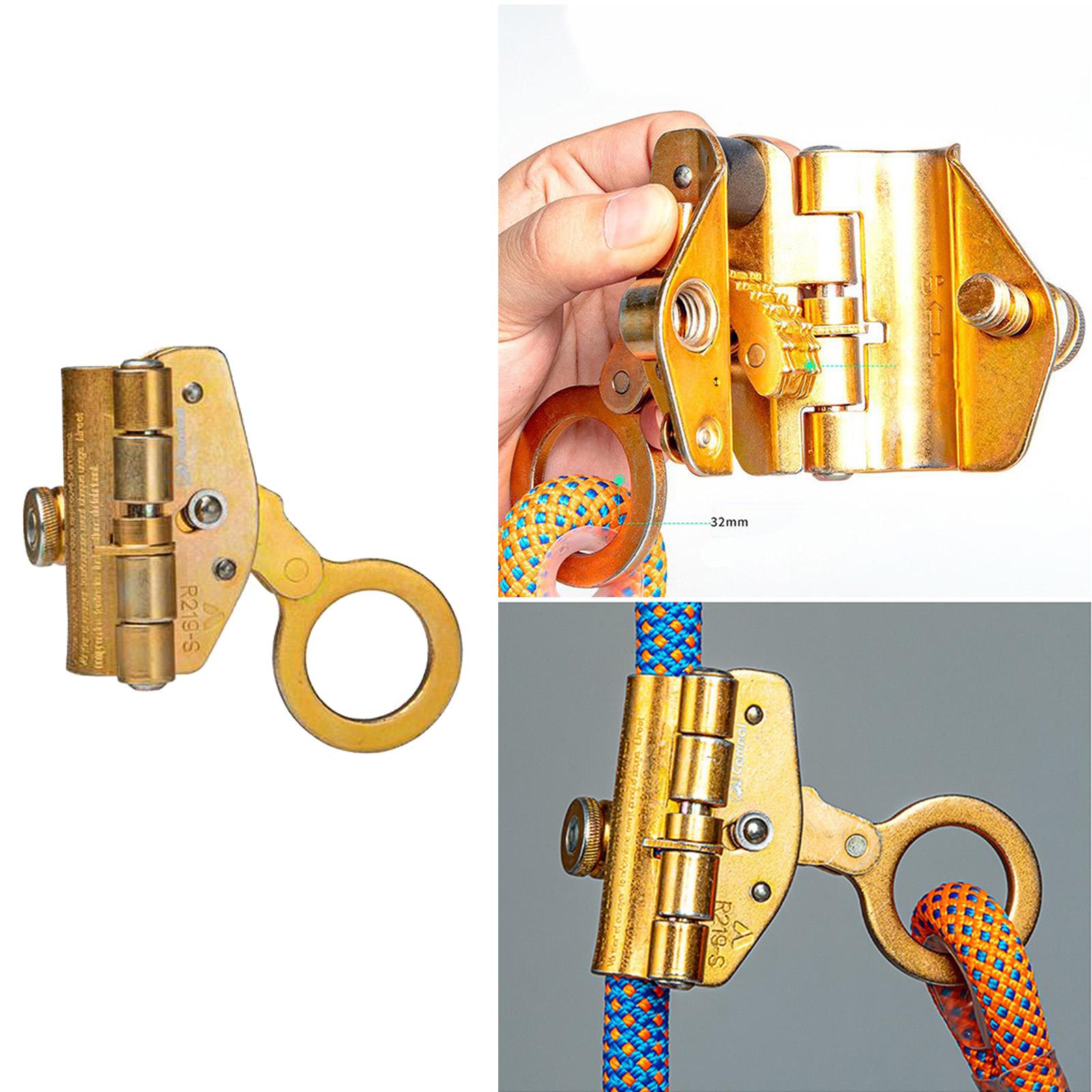 Climbing Rope Grab 6KN Rope Fall Protector Caving Mountaineering Rope Cam Lock