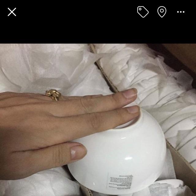 Combo 40 chén sứ trắng
