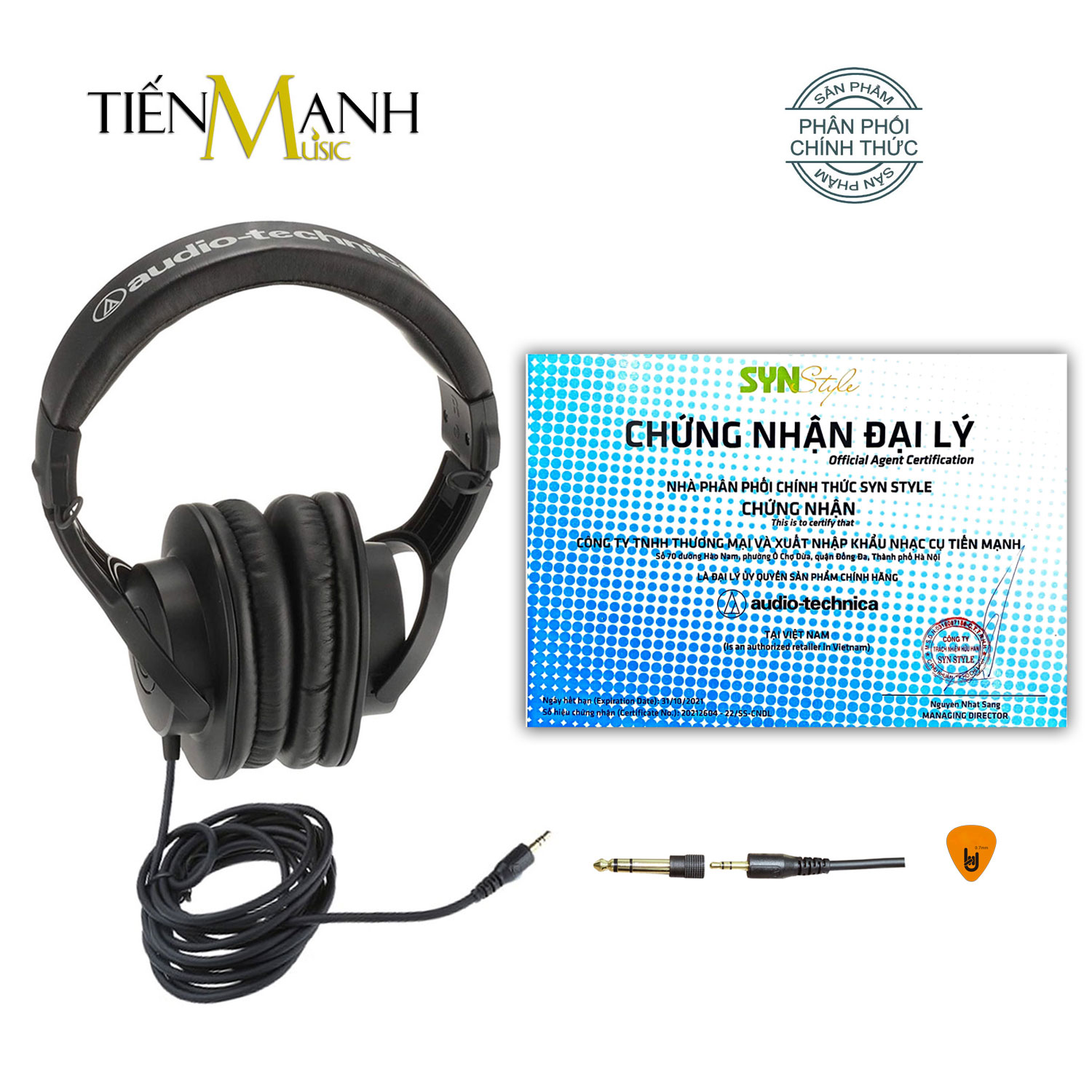 [Chính Hãng Japan] Tai Nghe Kiểm Âm Audio Technica ATH-M20X Studio Monitor Headphones Professional ATH M20X - Kèm dây line 3m, đầu chuyển 3.5-6.3mm, Móng Gẩy DreamMaker