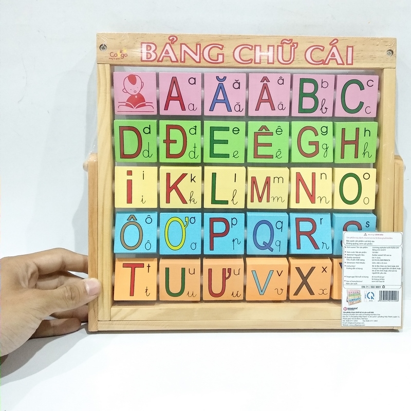 Bảng chữ cái Tiếng Việt xoay sáng tạo đồ chơi gỗ giáo dục, đồ chơi thông minh tư duy