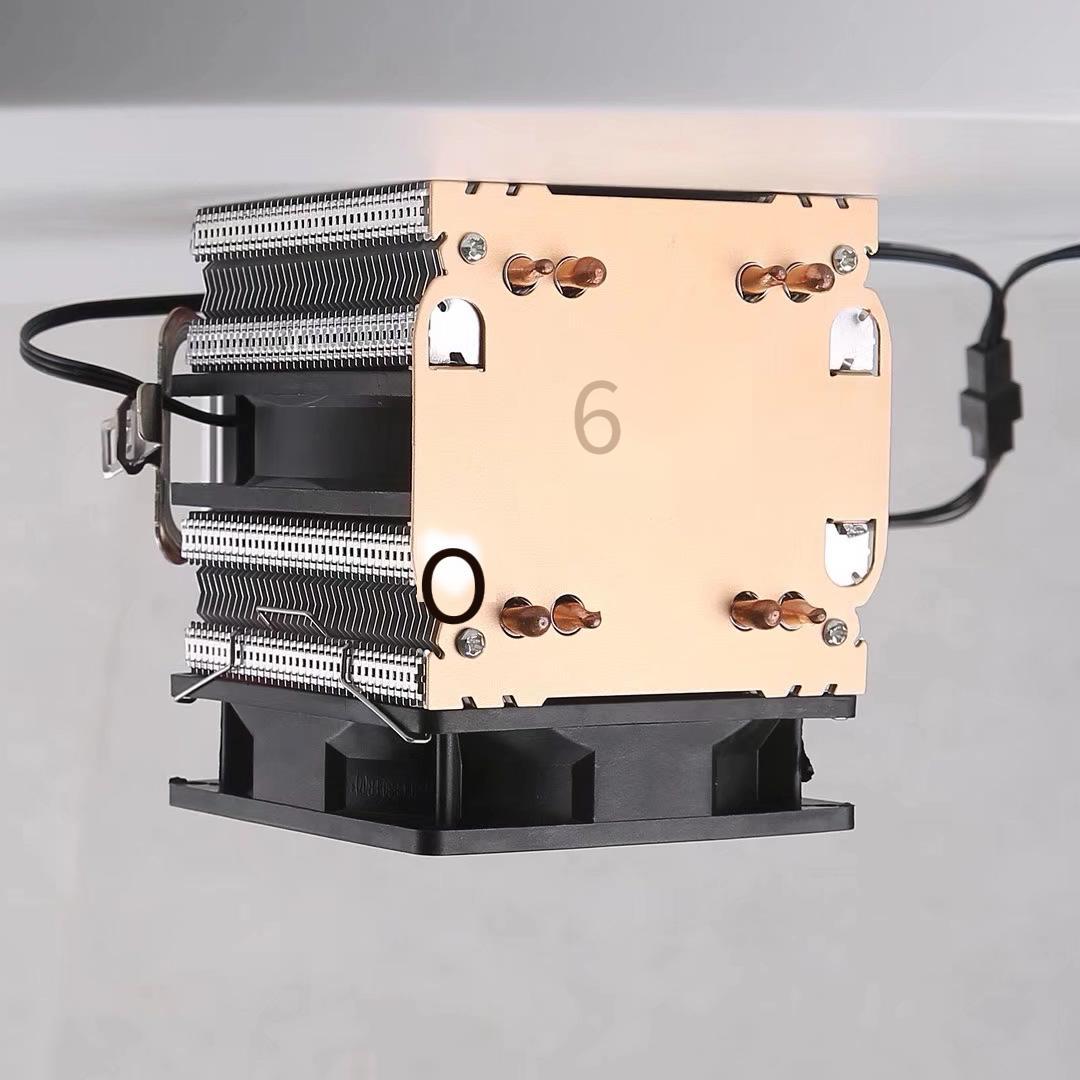Khuyến mãi 4 tháp đôi ống đồng quạt tản nhiệt CPU quạt đôi 3 quạt có đèn phát sáng tản nhiệt cực mạnh