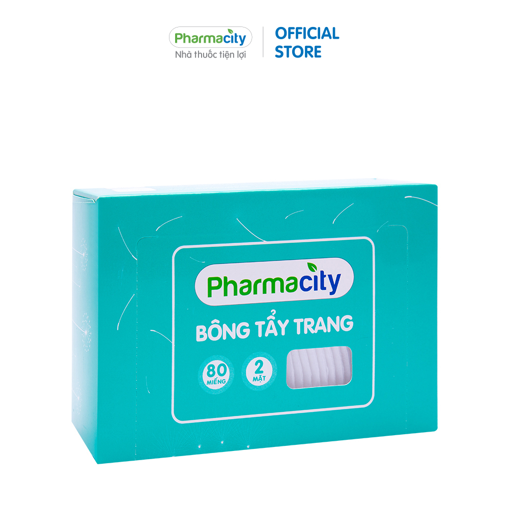 Bông tẩy trang đa dụng Pharmacity (Hộp 80 miếng)