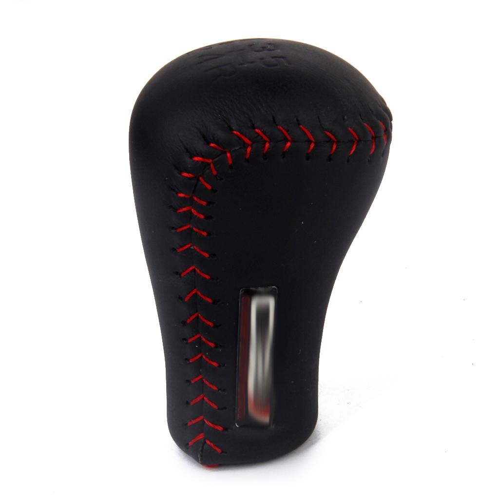 Universal 5 Speed Leather Manual Gear Stick Shifter Knob Cover