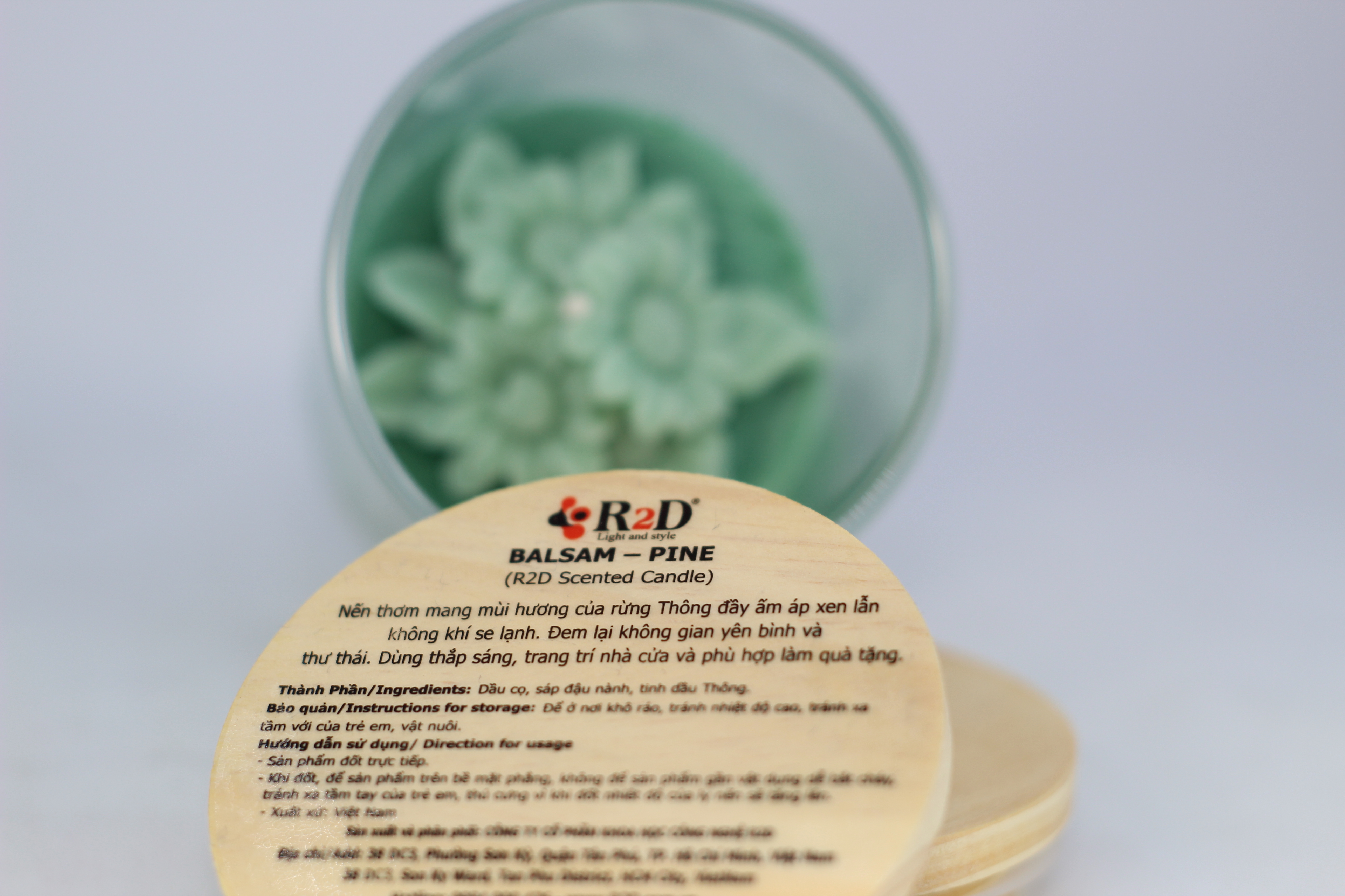 Nến thơm tinh dầu Balsam Pine chính hãng R2D hương rừng thông dịu mát