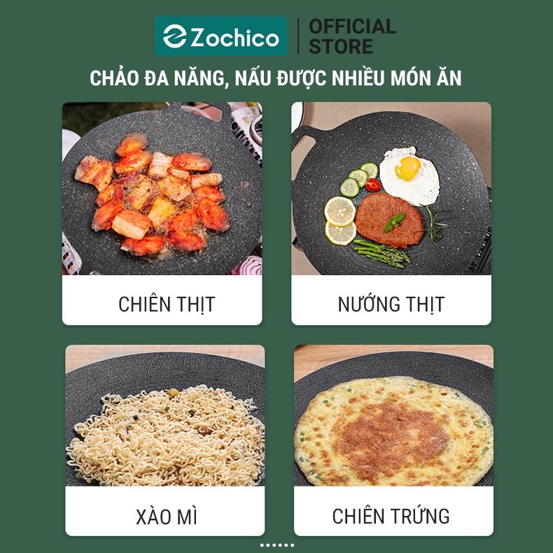 Chảo đá nướng không dầu chống dính Hàn Quốc hợp kim nhôm phủ đá Maifan