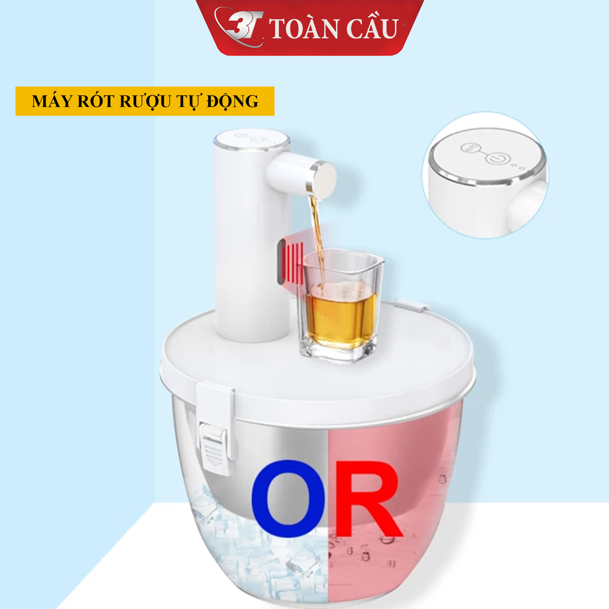 Máy Rót Rượu Tự Động Cảm Ứng Thông Minh - Mẫu Mới