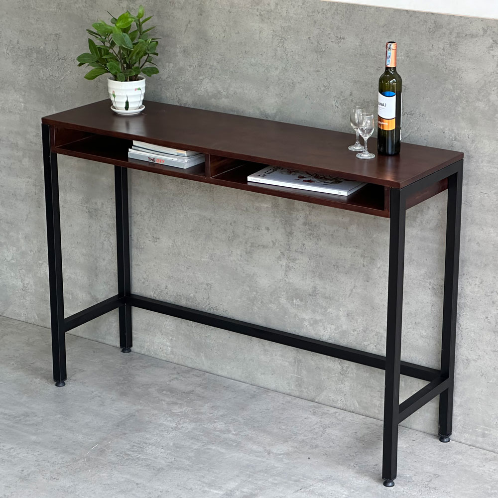 Bàn trang trí console gỗ cao su chân sắt Juno sofa CSTCT062 120x30x85 cm nhiều màu lựa chọn