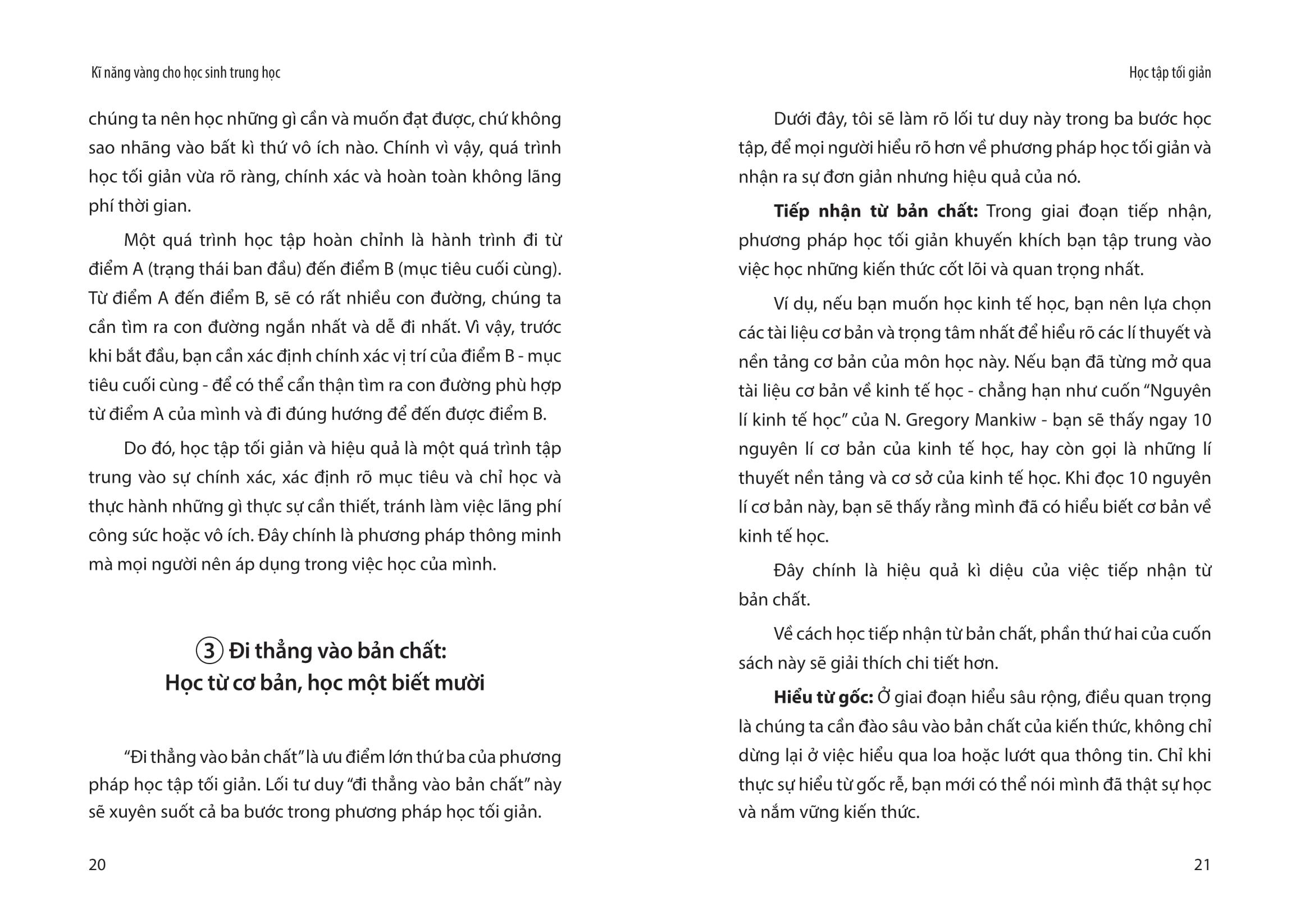 Sách - Kĩ Năng Vàng Cho Học Sinh Trung Học - Học Tập Tối Giản