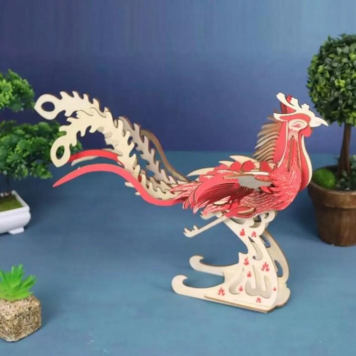 Đồ chơi lắp ghép 3D gỗ - Mô hình Phượng Hoàng- Phoenix