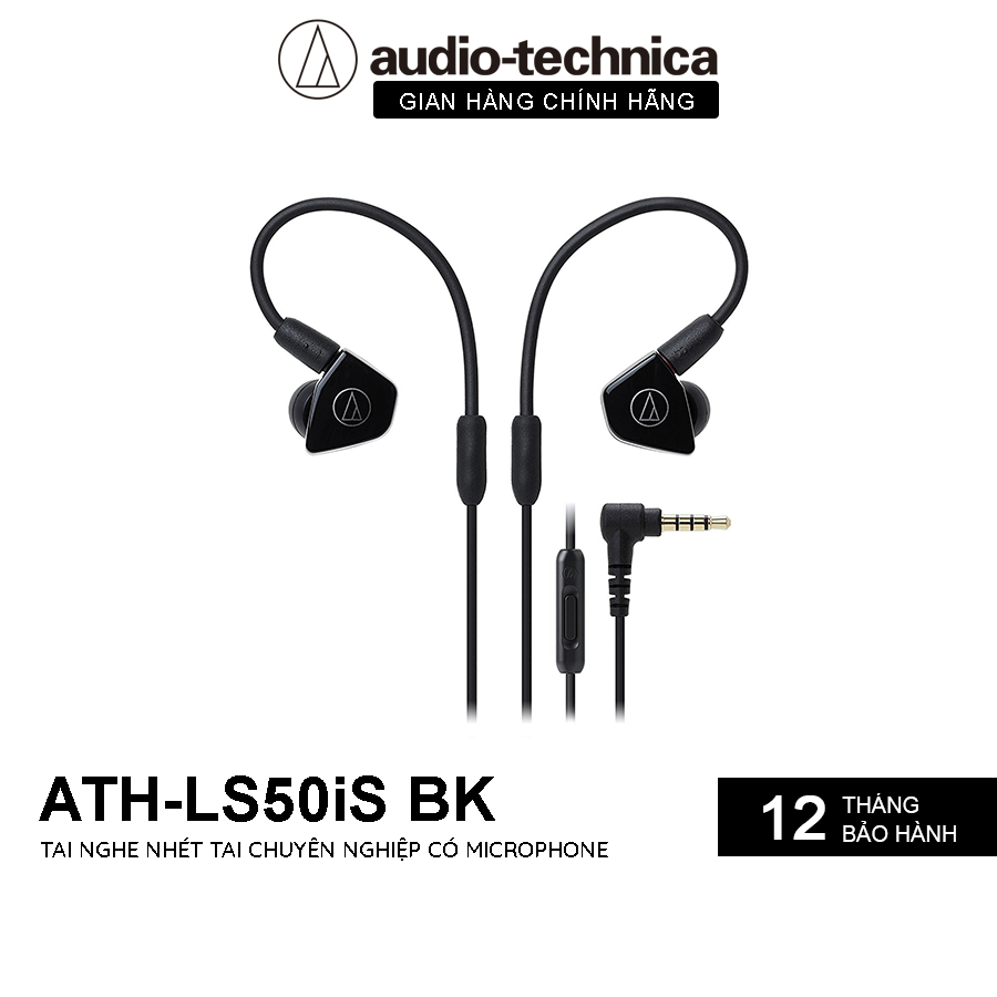 Tai nghe Audio Technica nhét tai có Microphone ATH-LS50iS HÀNG CHÍNH HÃNG