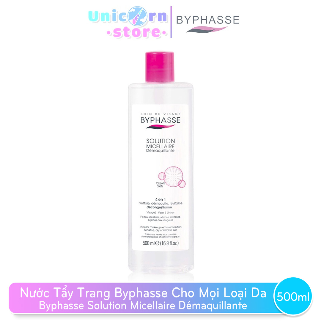Nước Tẩy Trang Byphasse Cho Mọi Loại Da Byphasse Solution Micellaire Démaquillante 500ml Bao Bì Mới