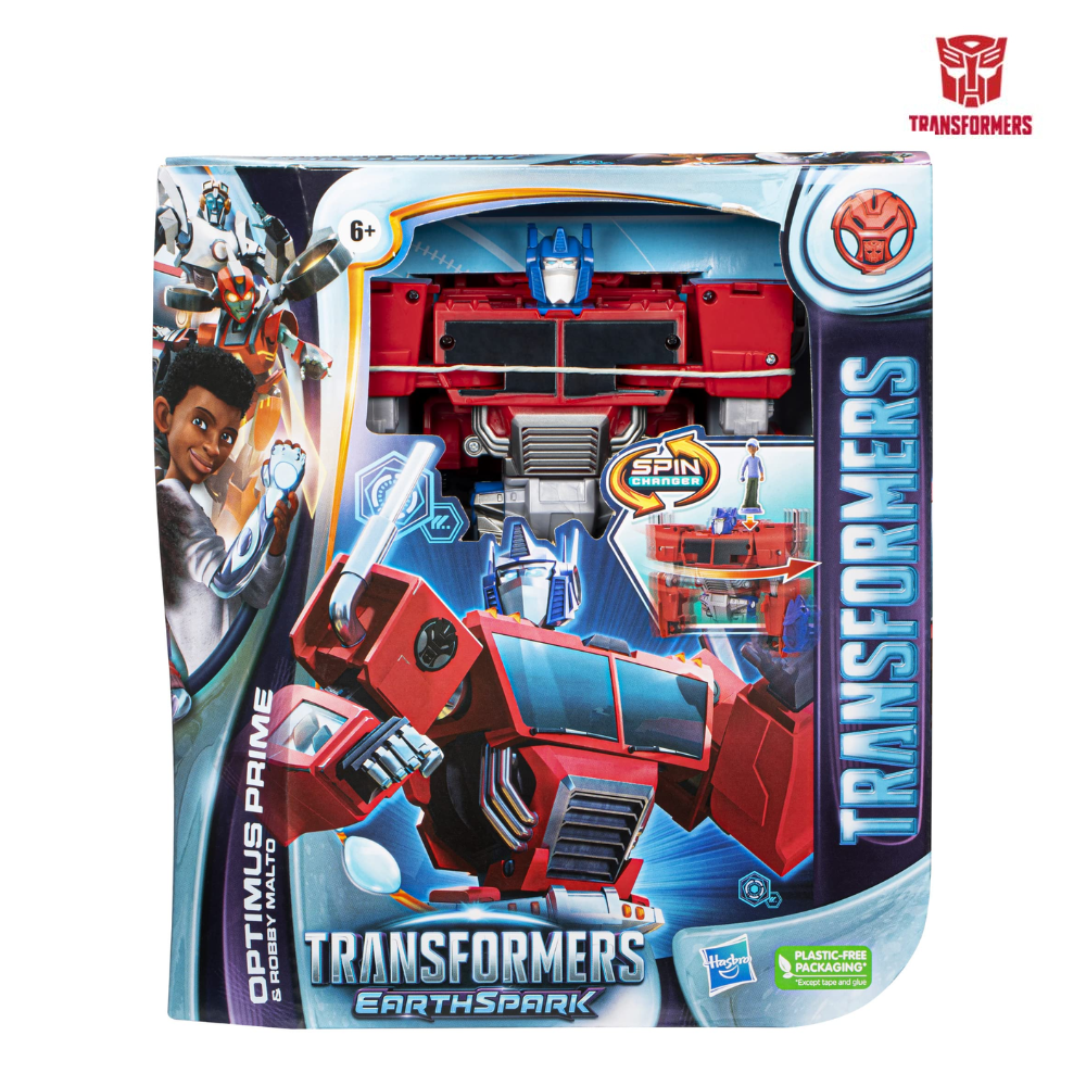 Đồ chơi robot biến hình Earthspark Spinchanger Optimus Transformers