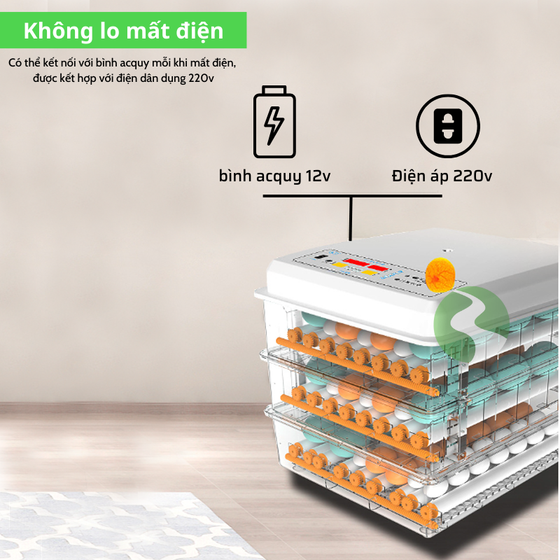 Máy ấp trứng gà mini thông minh Dương Ninh M10-130 trứng MAT03