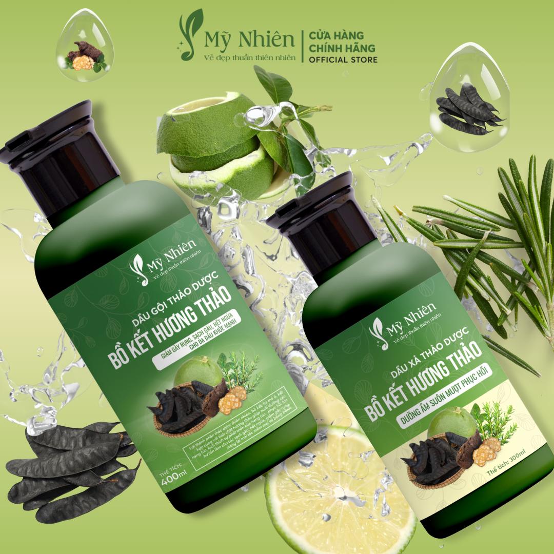 Dầu Xả Thảo Dược MỸ NHIÊN 300ml Dưỡng Tóc Tinh Chất Bồ Kết Hương Thảo - Dành Cho Tóc Khô Xơ Và Hư Tổn