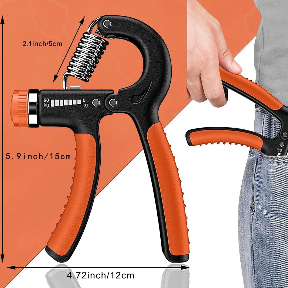 Đáng giá 5-60kg phòng tập thể dục tay cầm tay người đàn ông điều chỉnh ngón tay nặng sức mạnh tập thể dục cho cơ bắp phục hồi cơ bắp huấn luyện viên Color: Gray