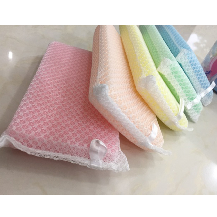 Bộ 2 set mút phủ lưới vệ sinh bát đĩa an toàn - Hàng nội địa Nhật