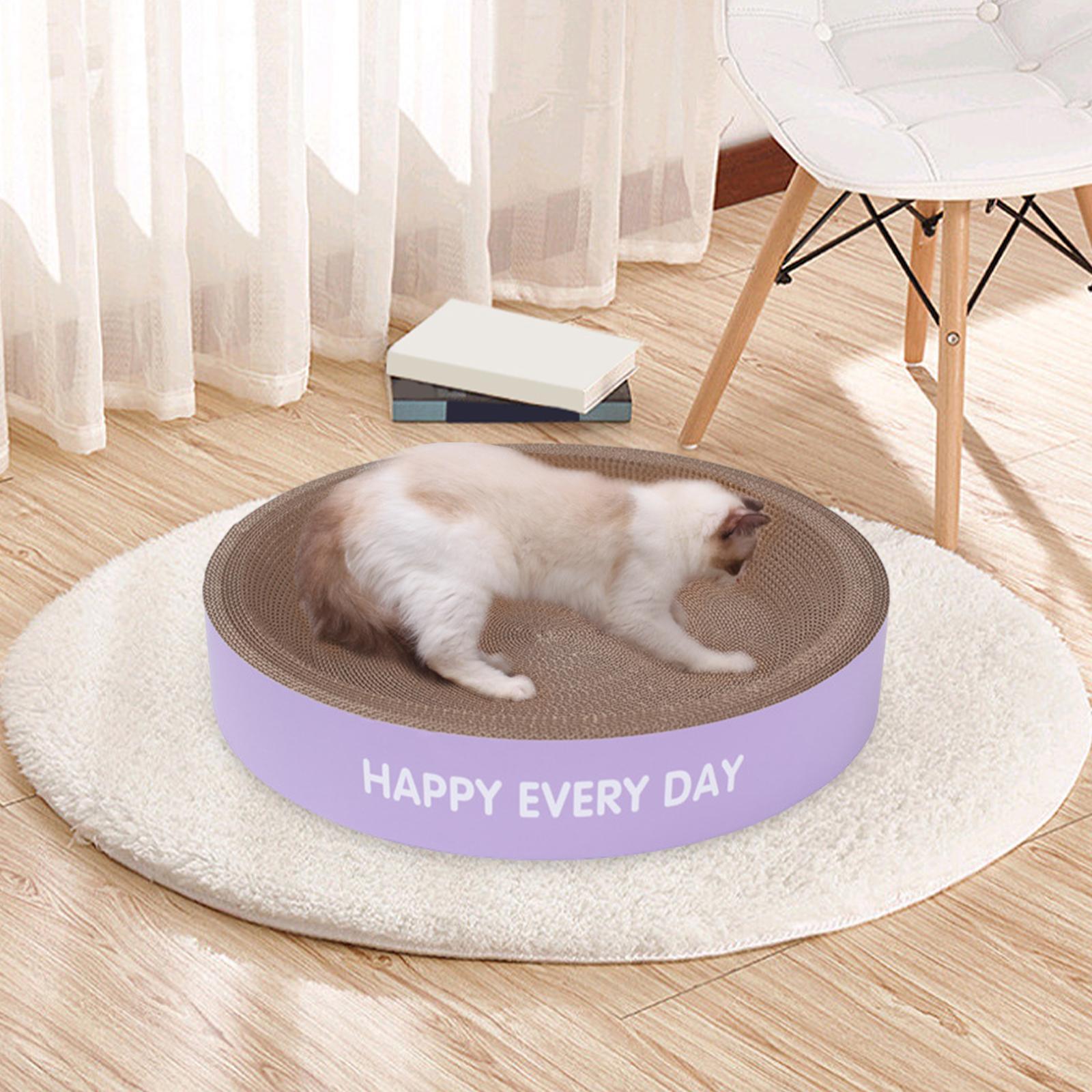 Cat Scratcher Cardboard, Cat Scratch Pad Bowl, Pet Scratcher Nest Sofa Furniture Protector Cat Scratching Board Corrugated for Kitten Playing