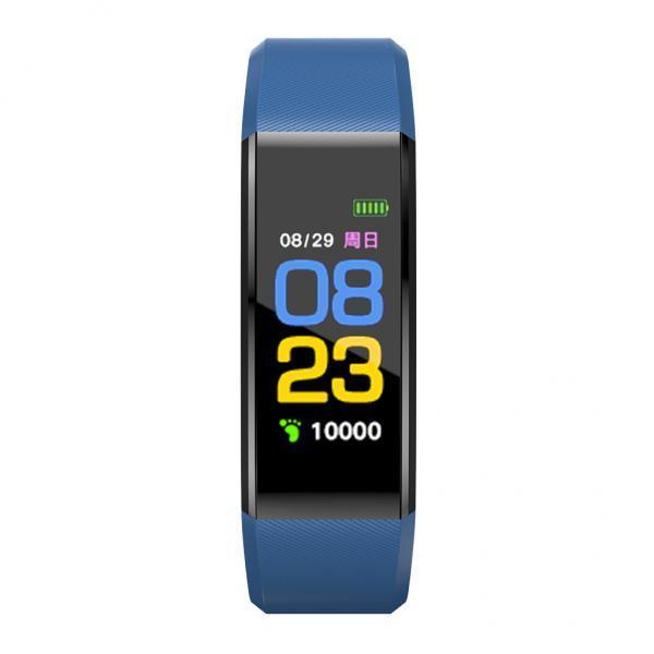 2x115 Plus Smart Watch Bracelet Fitness Tracker Heart Rate Monitor Blue