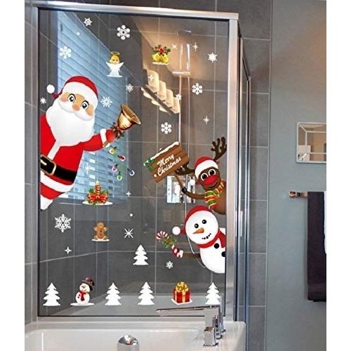 Nhãn dán trang trí cửa sổ chủ đề Giáng Sinh 30cm * 90cm độc đáo